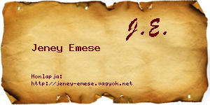 Jeney Emese névjegykártya